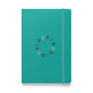 Hardcover bound notebook with Green Garden Design